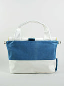 Heleny - Handgefertigte Leder-Damentasche Ava in Weiss als Crossbody Bag, leicht und modern - Rückansicht