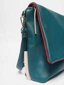 Leather women's bag Ava Petrol/Black