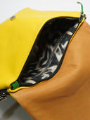 Leather women's bag Ava Yellow/Black