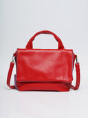 Leather women's bag Ava Red/Ochre