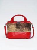 Leather women's bag Ava Red/Ochre