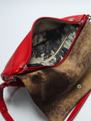 Leather women's bag Ava Red/Ochre