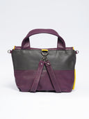 Leather women's bag Franka Violet/Grey