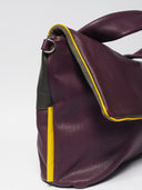 Leather women's bag Franka Violet/Grey