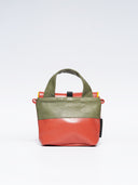 Mira leather women's bag, pink/orange/green