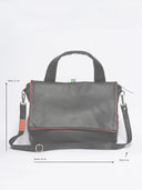 Leather women's bag Ava Black/Green